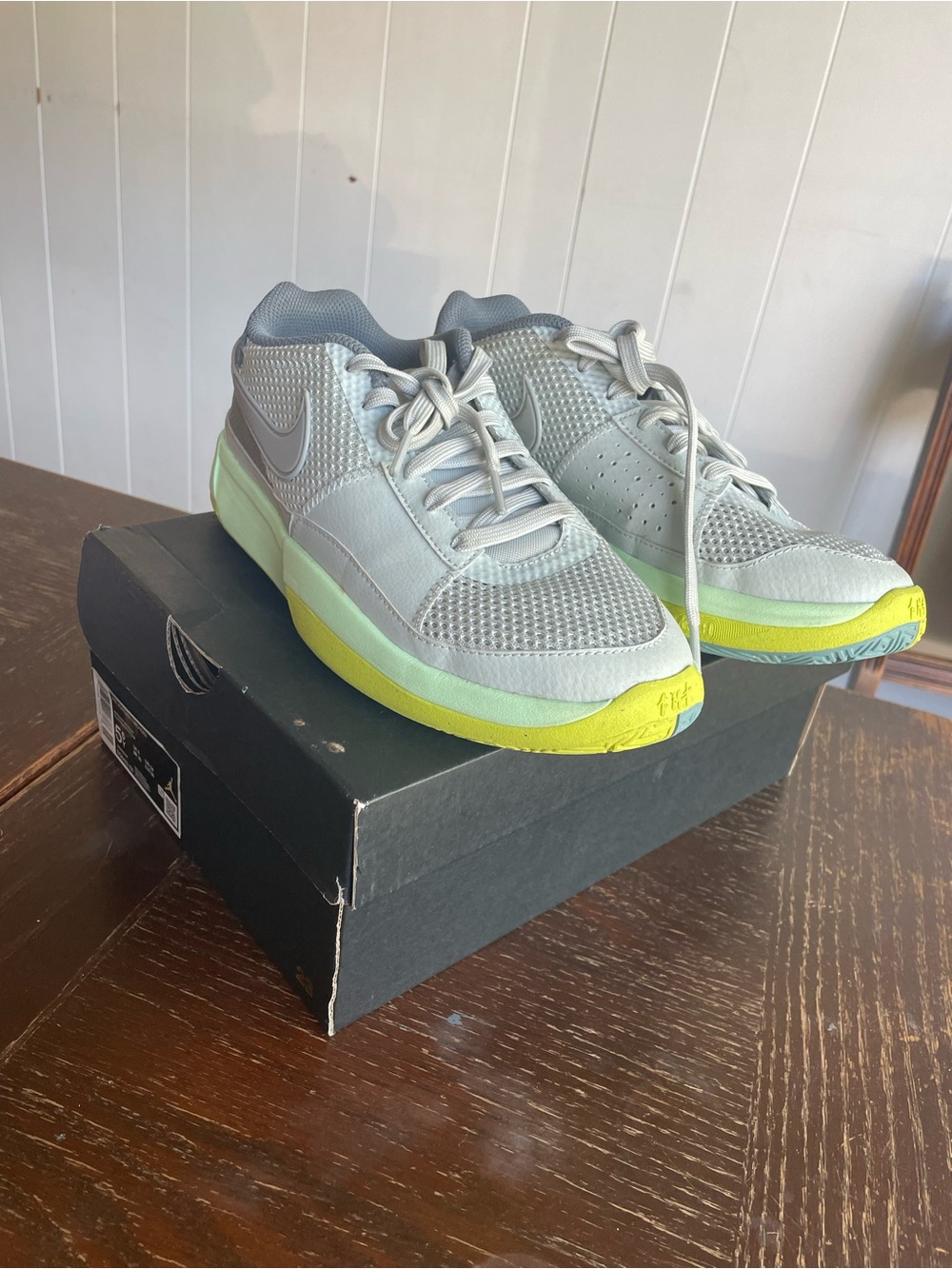 Nike Ja 1 Midnight Series Youth Light Gray Sneakers 6.5